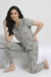 Zivame Knit Cotton Pyjama Set - Ultimate Grey — thumbnail 4